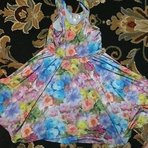 Floral lularoe dot dot smile tank dress